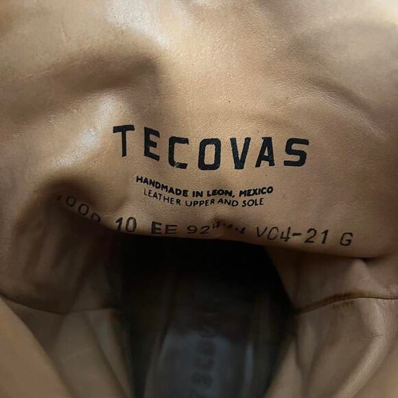 Tecovas Mexico Western Boots USA Sz 10EE Brown Grain Leather Wide Quality Cowboy main image 5
